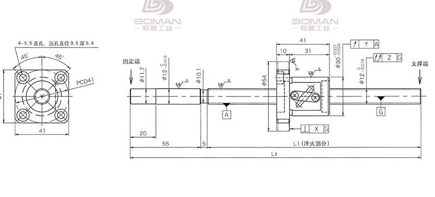 KURODA GG1204DS-AALR-0405A 黑田精工丝杆规格说明