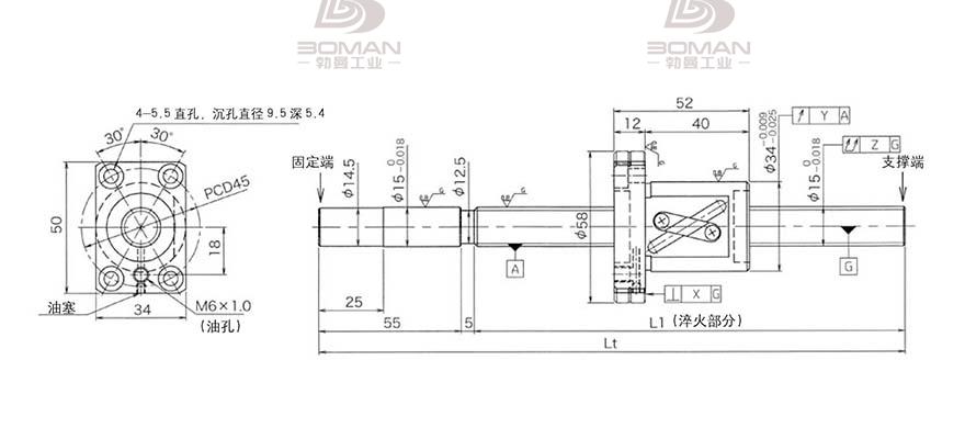 KURODA GG1510DS-BALR-1100A 黑田精工丝杆价格表
