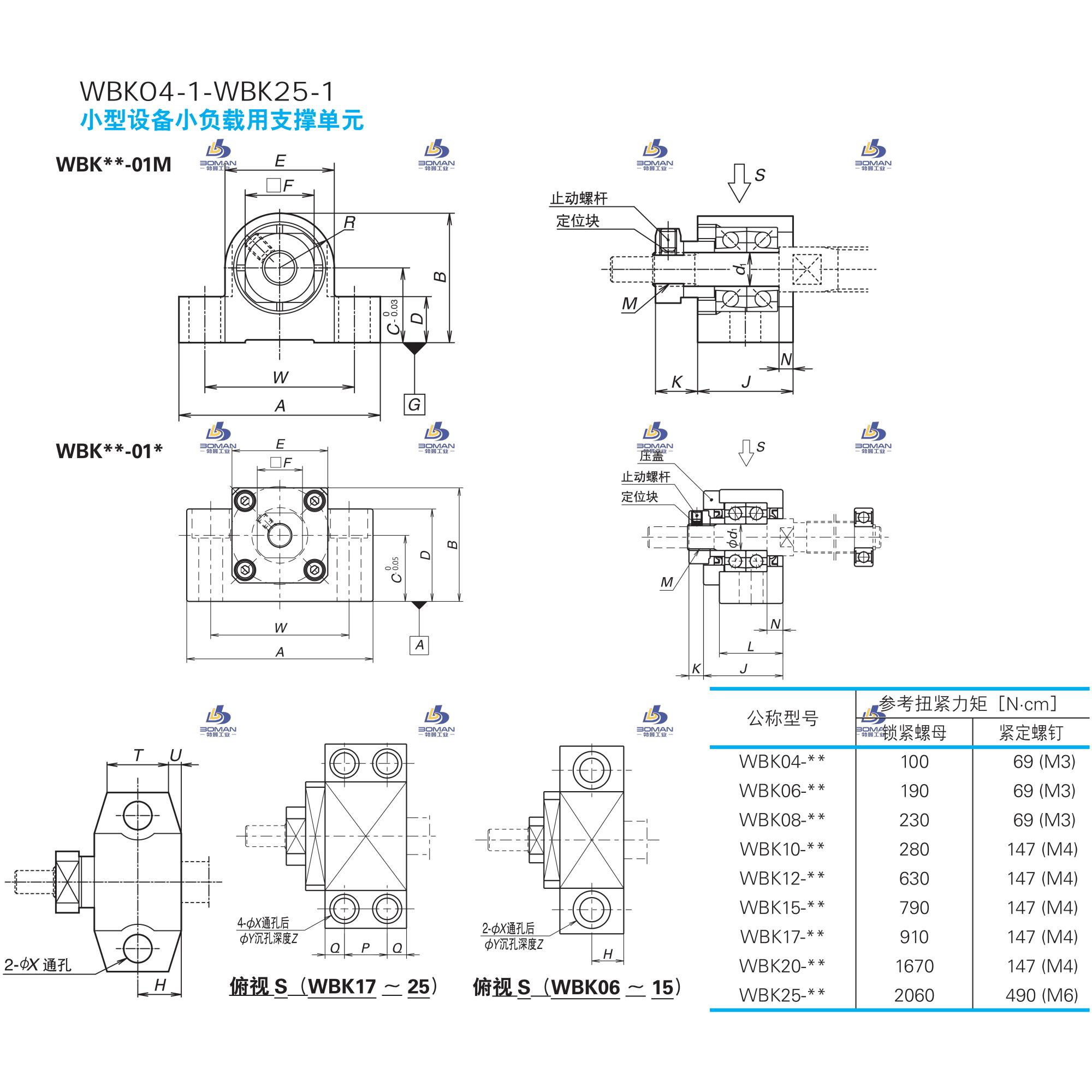 WBK17-01A-NSK丝杠支撑单元