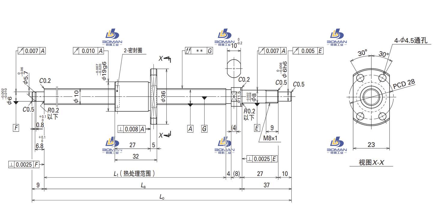 W1002MA-7PY-C3Z2.5-FA标准滚珠丝杠