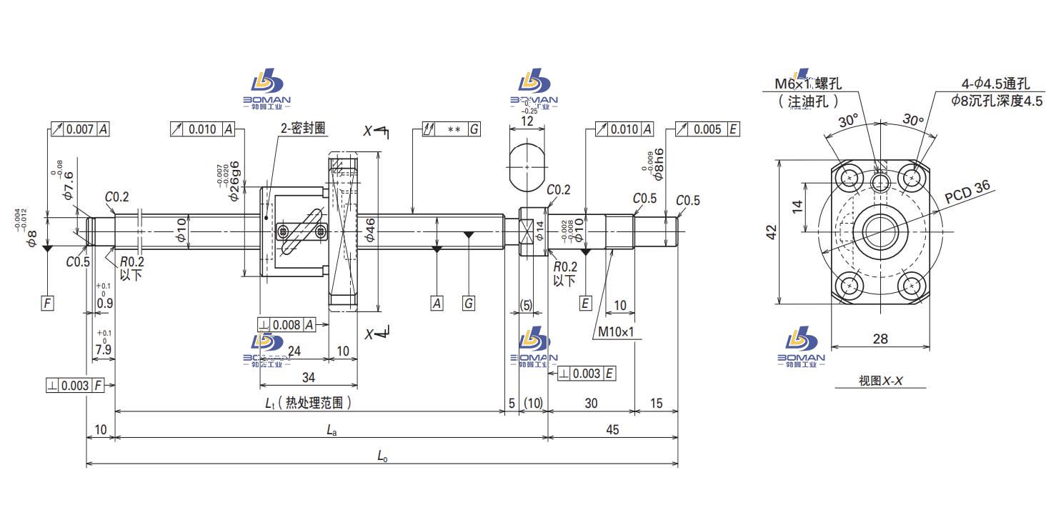 W1003FA-3P-C3Z4-MA标准滚珠丝杠
