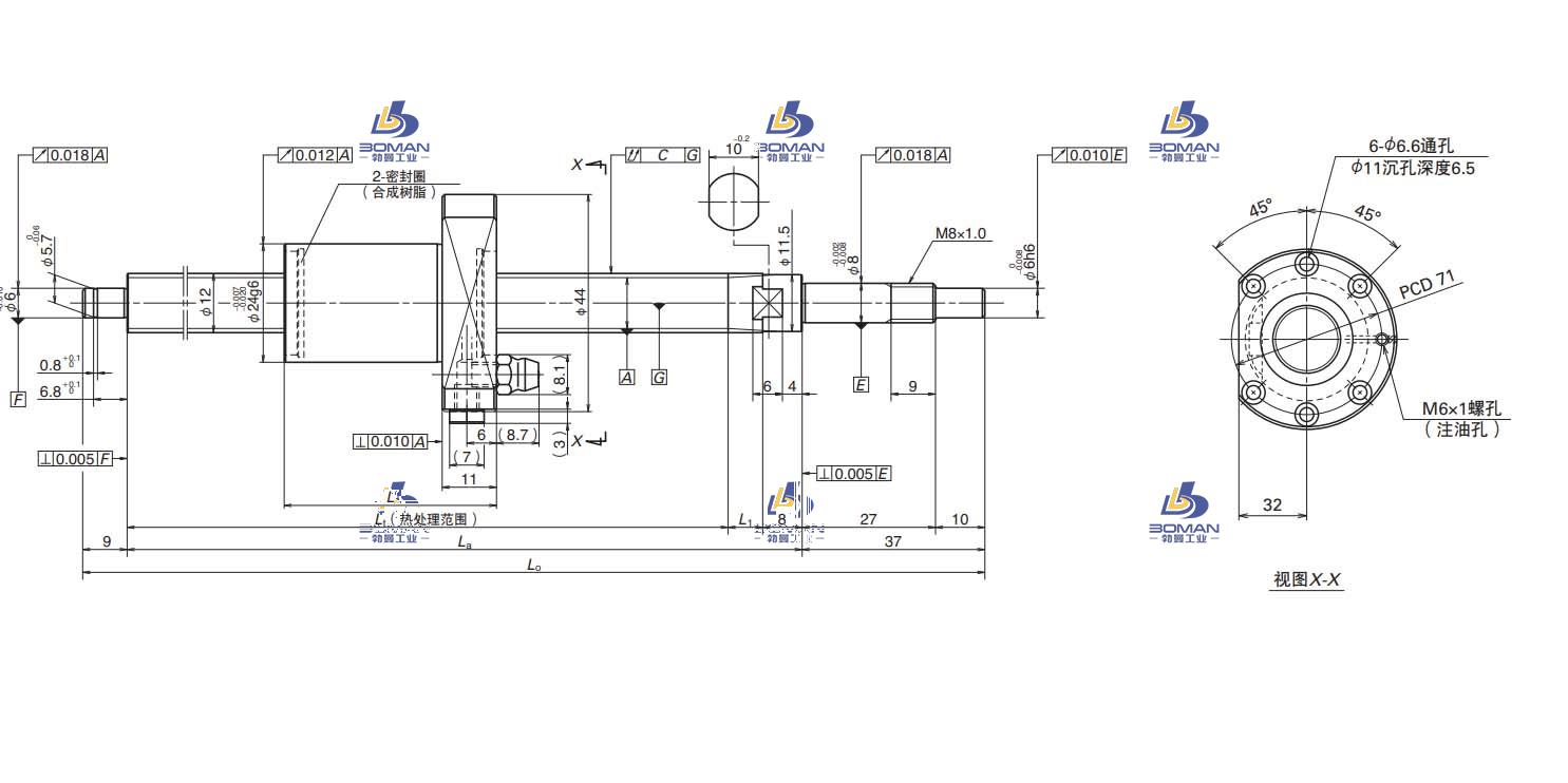 W3203SA-2Z-C5Z5-SA标准滚珠丝杠