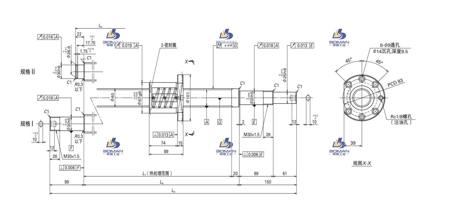 W4005SA-1Z-C5Z5-FA标准滚珠丝杠